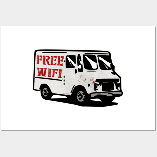 free wifi free candy rusty van funny meme Posters and Art